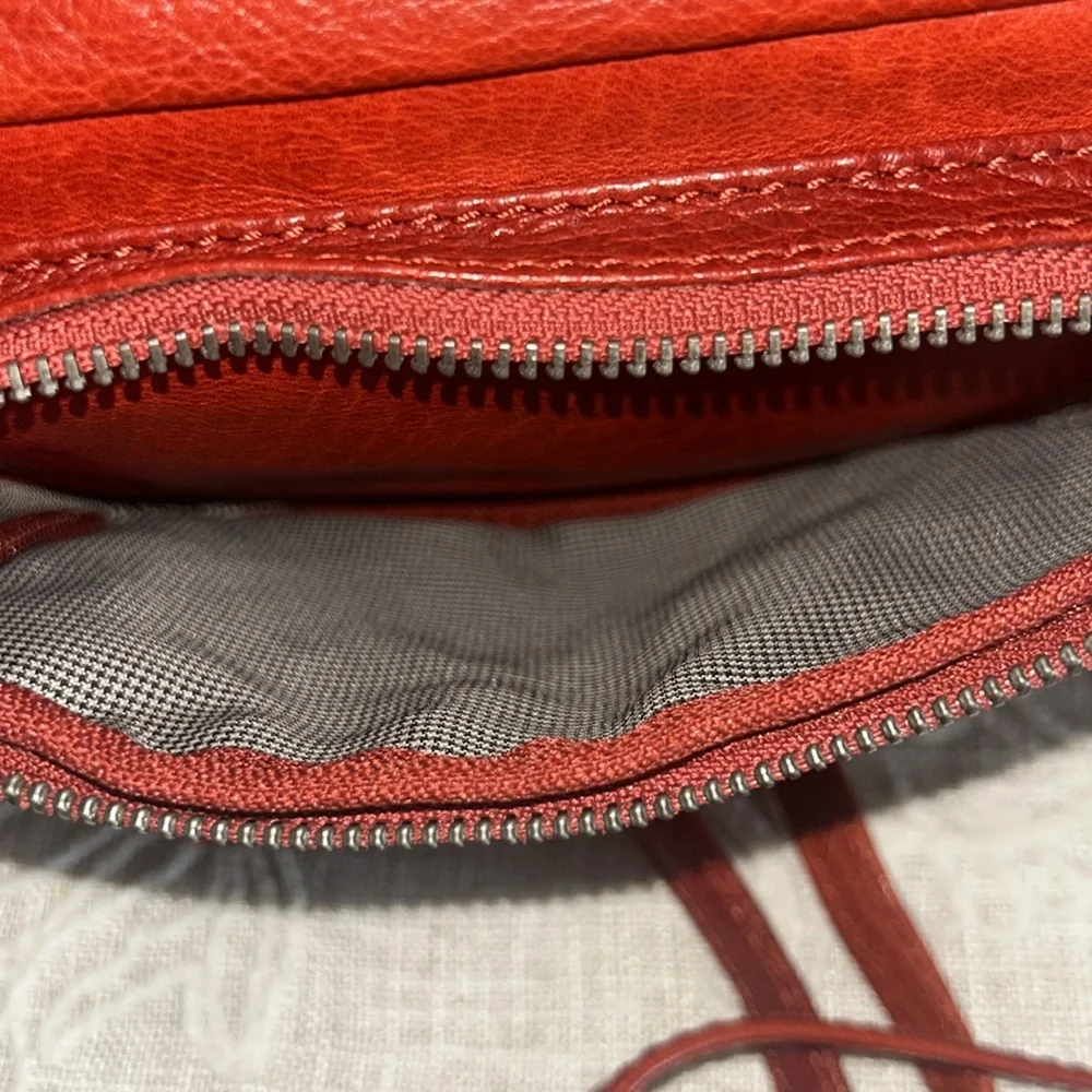 Spike & Sparrow Red Leather Camera Bag Style Crossbody